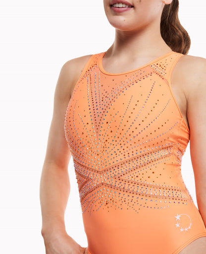 Little Stars Leotards - Zing Tangerine